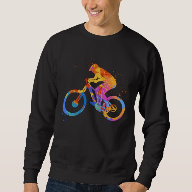 Sweatshirt Bicycle MTB Graphic  Mountainbike Cyclist Graphic  (Devant)