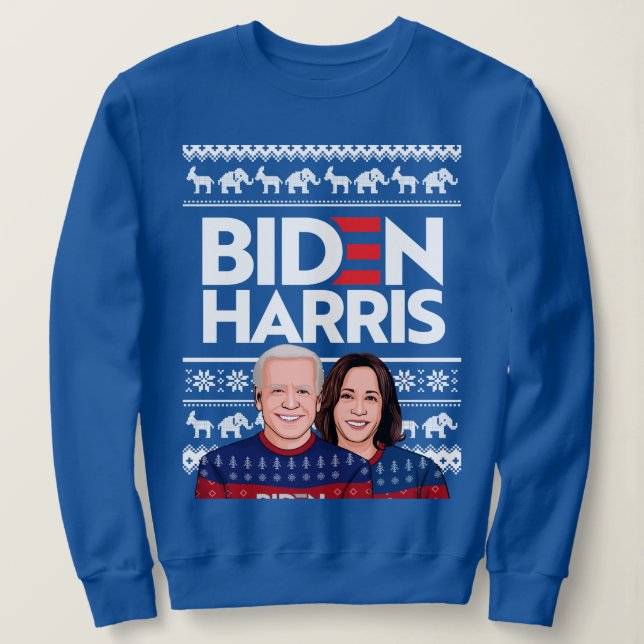 SWEATSHIRT BIDEN HARRIS UGLY SWEATER (Design devant)