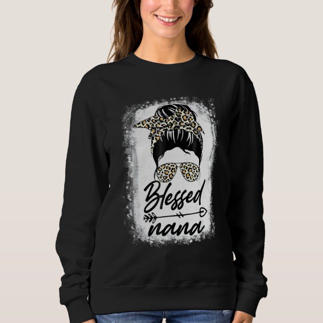 Sweatshirt Bienheureuse Nana Leopard Pour Mère Mères Femmes M (Devant)