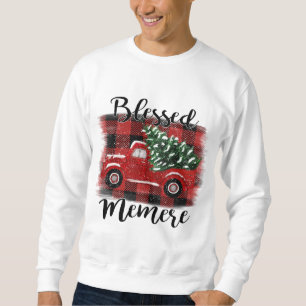 Sweatshirt Bienheureux Camion Rouge Vintage Arbre de Noël