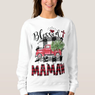Sweatshirt Bienheureux Mamaw Noël rouge