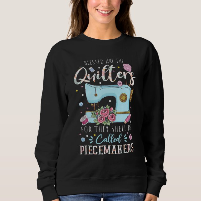 Sweatshirt Bienheureux sont les créateurs de patchwork Coutur (Devant)