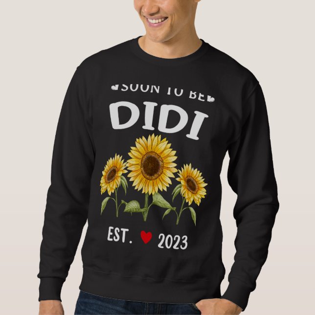 Sweatshirt Bientôt Didi 2023 Fête des mères de tournesol (Devant)