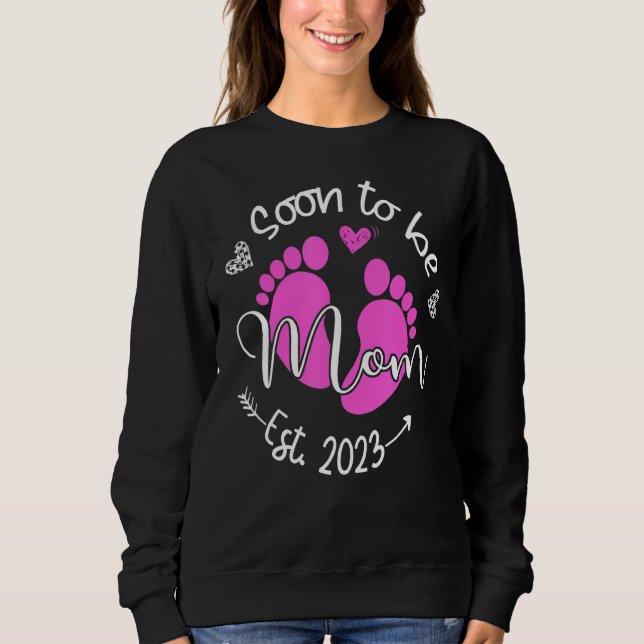 Sweatshirt Bientôt Être Maman 2023 Première Grossesse Maman (Devant)
