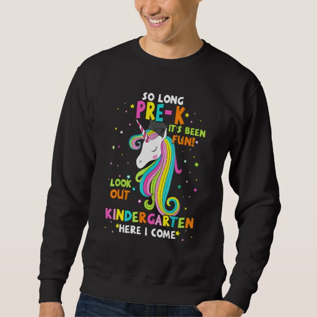 Sweatshirt Bientôt la maternelle, j'arrive Licorne Diplômé (Devant)