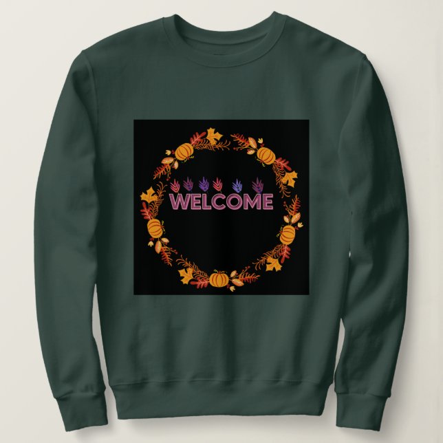 Sweatshirt Bienvenue Automne Unisex (Design devant)
