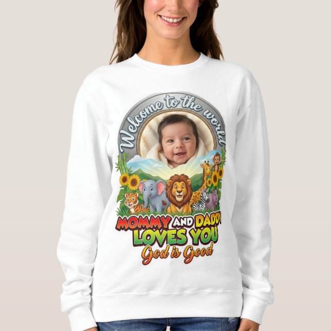 Sweatshirt Bienvenue dans le Monde (Devant)