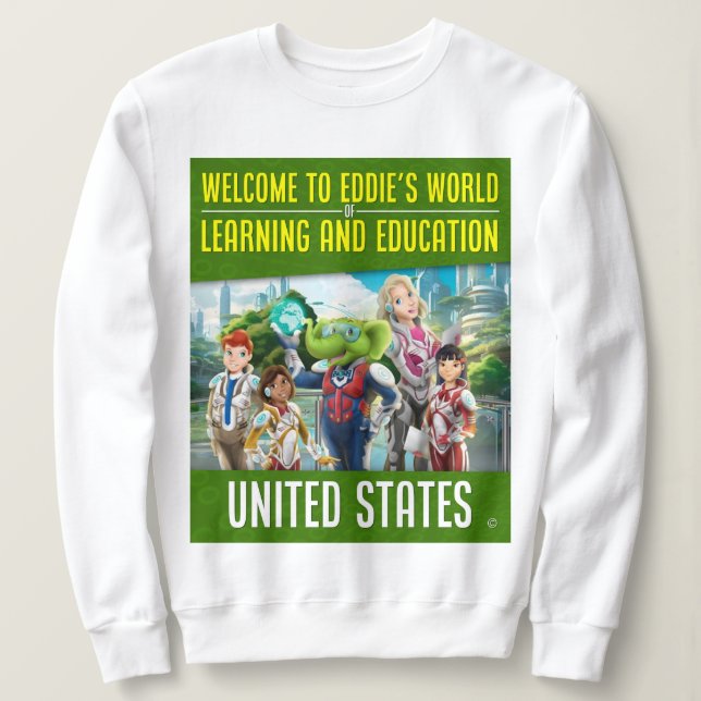 Sweatshirt Bienvenue dans le monde de l'apprentissage et de l (Design devant)