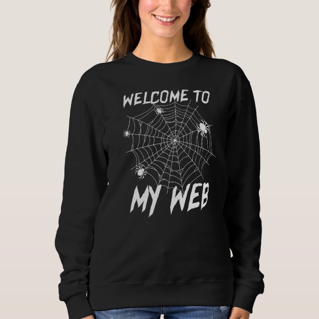 Sweatshirt Bienvenue Dans Mon Web Spiders (Devant)