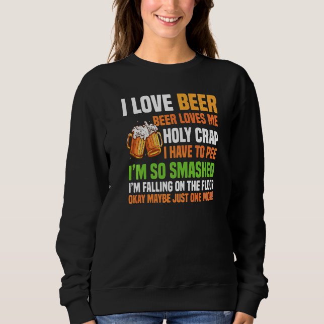 Sweatshirt Bière M'Aime Bière Sacrée (Devant)
