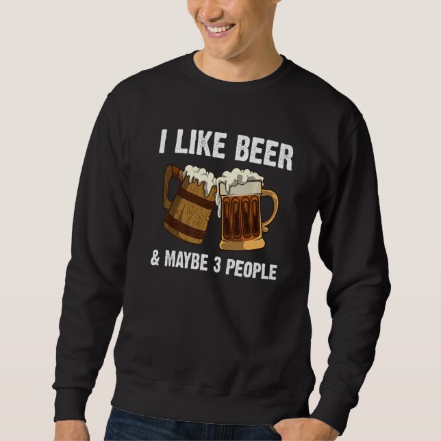 Sweatshirt Bière pour hommes femmes boisson alcoolisée (Devant)