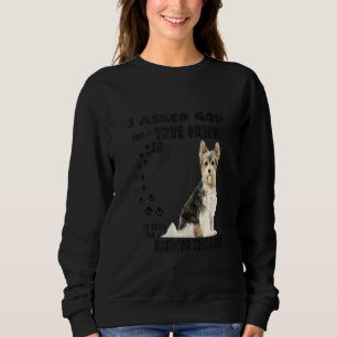 Sweatshirt Biewer Yorkshire Terrier Citation Maman Papa Cute 