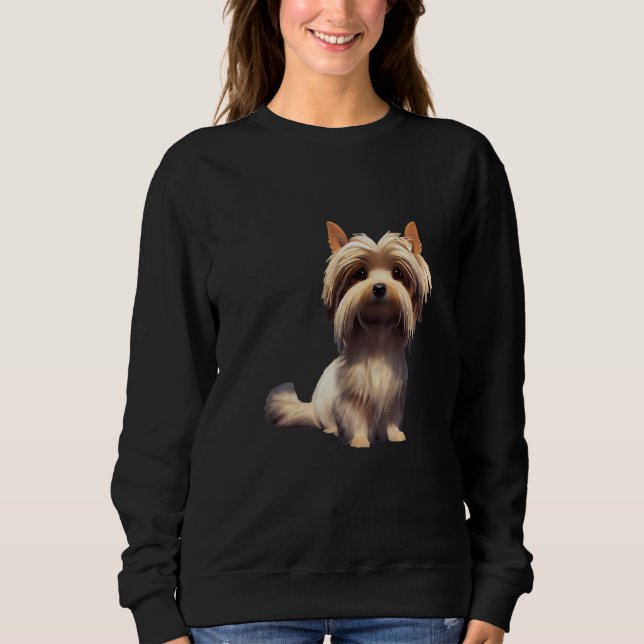Sweatshirt Biewer Yorkshire Terrier Dog (Devant)