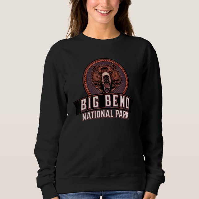 Sweatshirt Big Bend National Park Texas Nature Bear Randonnée (Devant)