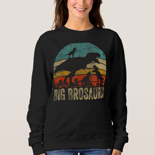 Sweatshirt Big Bro Dinosaur Big Brosaurus 3 Deux Enfants Chri (Devant)