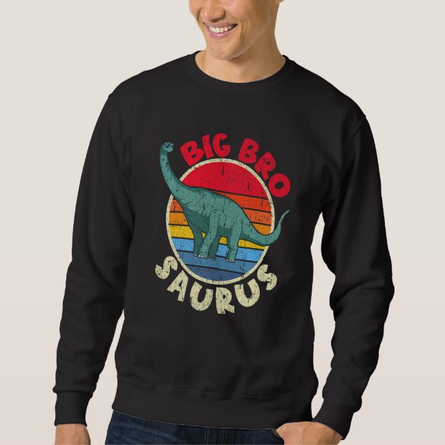 Sweatshirt Big Bro Saurus I Brachiosaurus Diplodocus I Family (Devant)