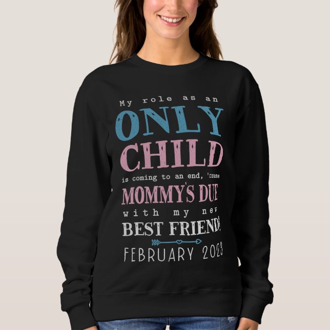 Sweatshirt Big Bro Sis Kids Only Child Expiring February 2023 (Devant)