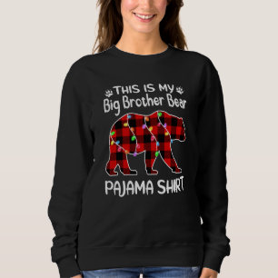 Sweatshirt Big Brother Bear Pyjama Lumières Famille de Noël