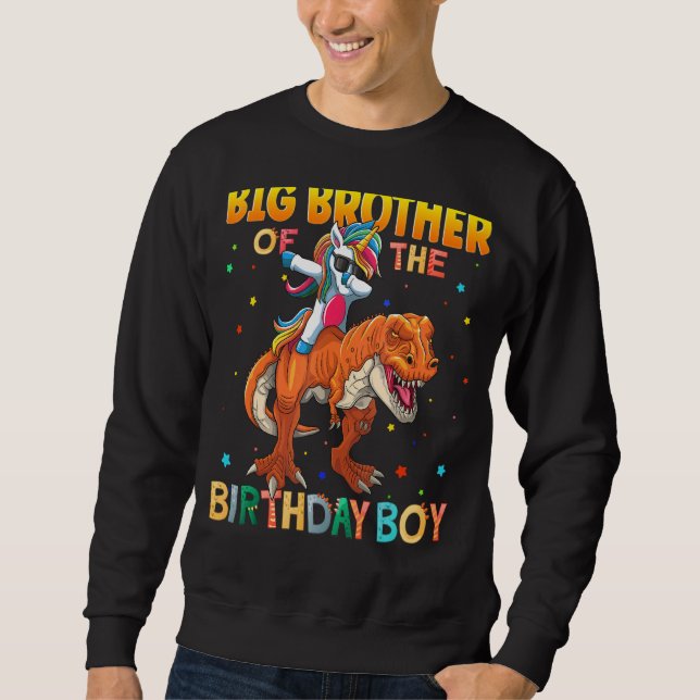 Sweatshirt Big Brother Du Garçon D'Anniversaire Dabbing Unico (Devant)