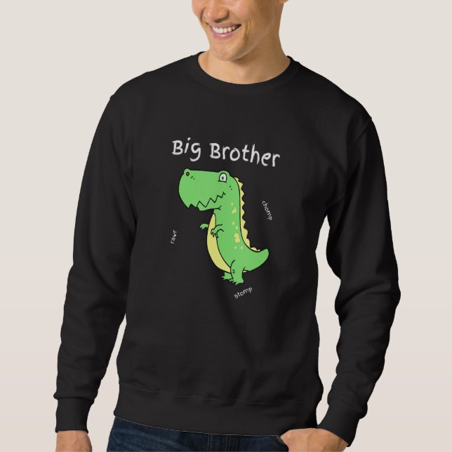 Sweatshirt Big Brother Funny T Rex Dinosaur Pour Les Garçons (Devant)