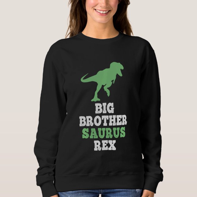 Sweatshirt Big Brother Saurus Rex Dinosaur Noël (Devant)