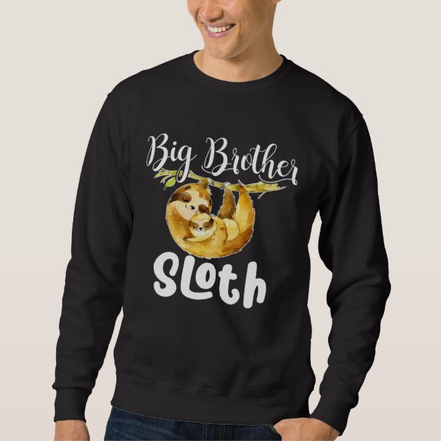 Sweatshirt Big Brother Sloth Matching Family Cute  Mother s D (Devant)