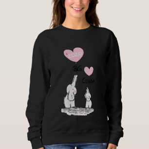 Sweatshirt Big Cousin 2020 Jote Elephants Idea Toddler Girls
