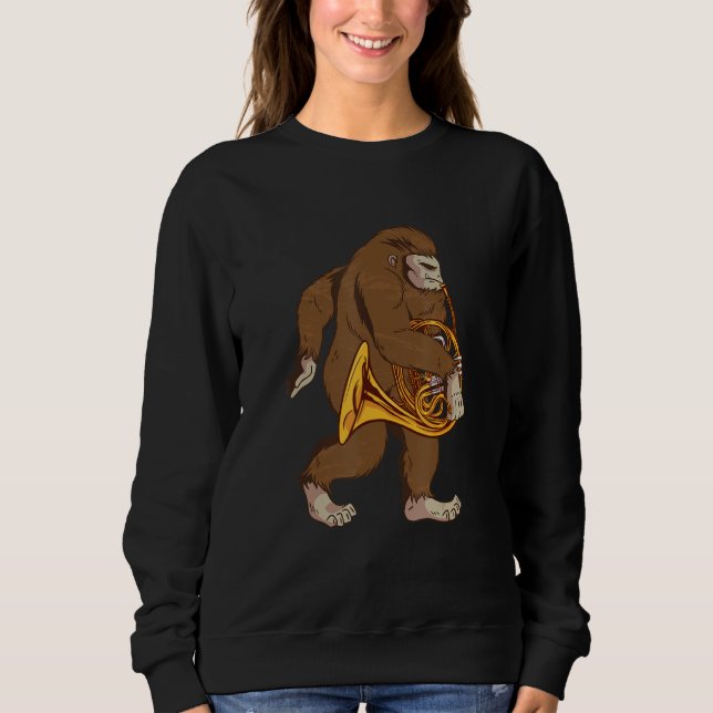 Sweatshirt Big Foot French Horn Player Brass Instrument Frenc (Devant)