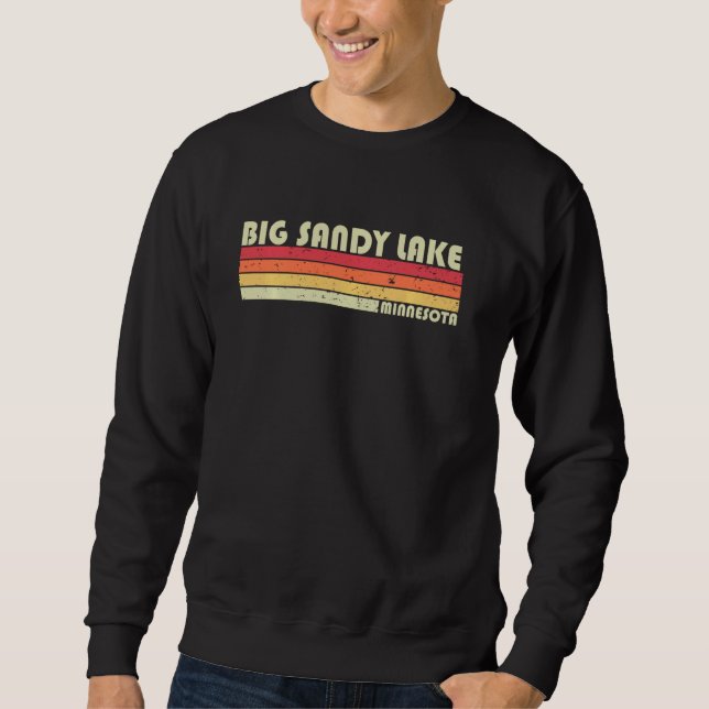 Sweatshirt Big Sandy Lake Minnesota Funny Pêche Camping Somme (Devant)