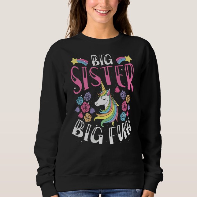 Sweatshirt Big Sister, Big Fun Backprint Big Sister (Devant)