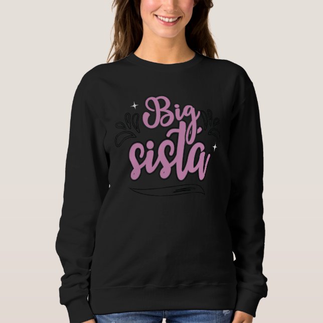 Sweatshirt Big Sister Women Sibblings Pride Girl Love (Devant)