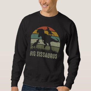 Sweatshirt Big Soeur Dinosaur T Rex Big Sissaurus 2 Enfants F