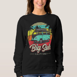 Sweatshirt Big Sur California Retro Beach Palm Tree Vintage S