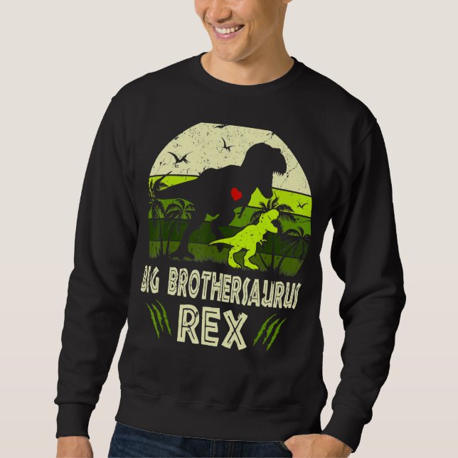 Sweatshirt Bigbrosaurus Rex Dinosaur Big Bro Saurus Brother F (Devant)