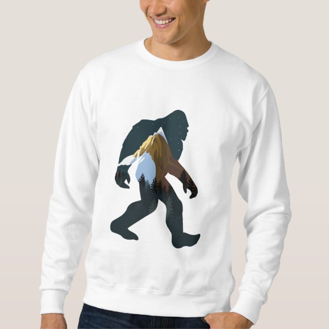 Sweatshirt Bigfoot de la forêt nocturne (Devant)