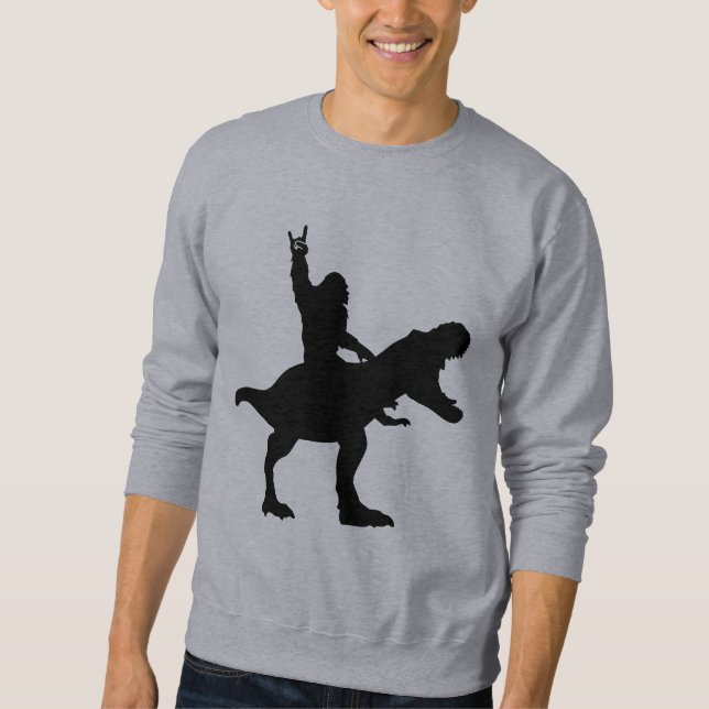 Sweatshirt Bigfoot équitation T-Rex (Devant)