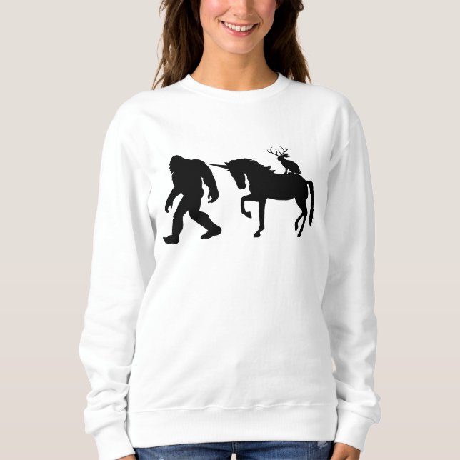 Sweatshirt Bigfoot, Jackalope et Unicorn (Devant)