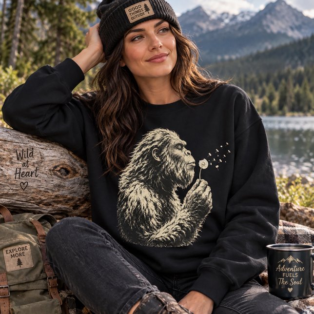Sweatshirt Bigfoot Mignon Pissenlit Cryptide Drôle (Créateur téléchargé)