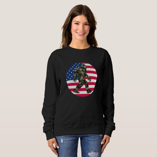 Sweatshirt Bigfoot Sasquatch Camo    (Devant entier)