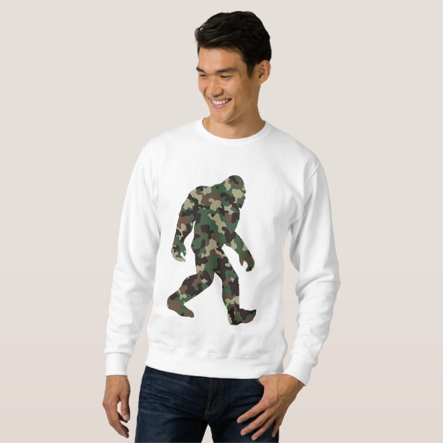 Sweatshirt Bigfoot Sasquatch camouflage  (Devant entier)