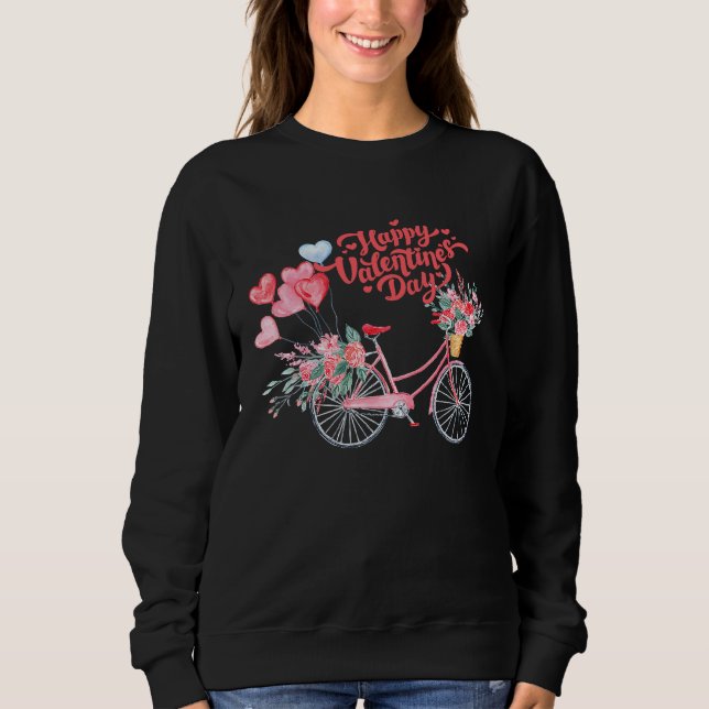 Sweatshirt Bike of love and s Valentines Day (Devant)