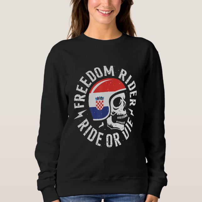 Sweatshirt Biker with Croatia flag (Devant)
