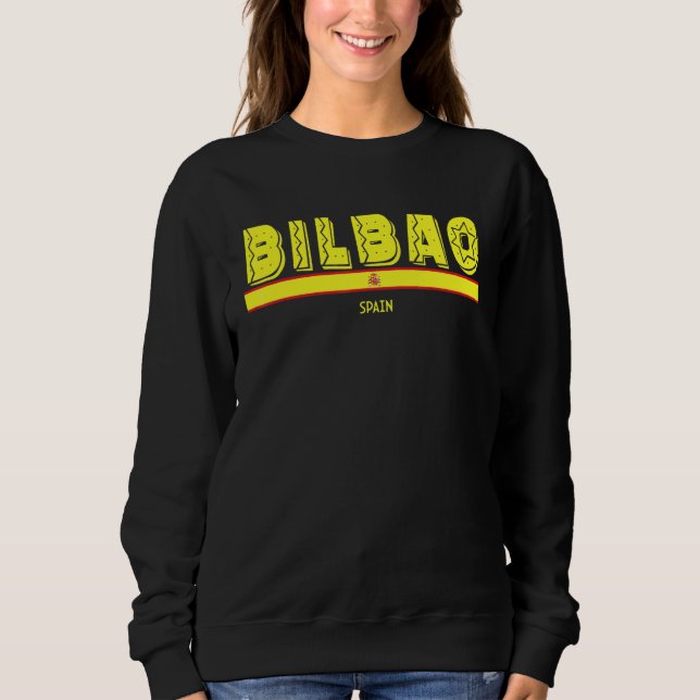 Sweatshirt Bilbao Espagne   Drapeau Espagnol Espana Souvenir  (Devant)