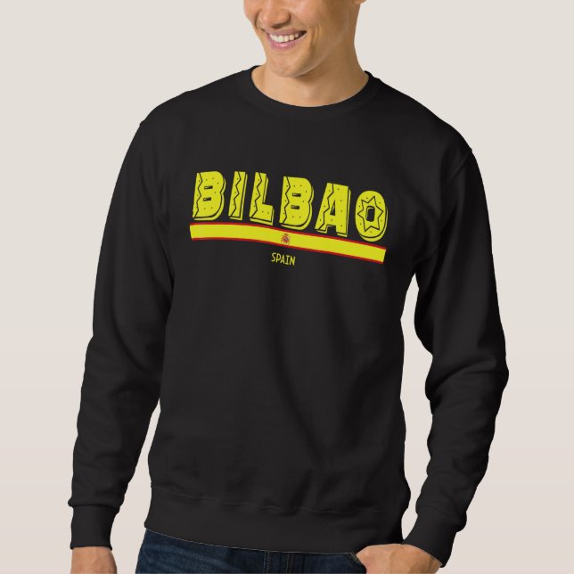 Sweatshirt Bilbao Espagne   Drapeau Espagnol Espana Souvenir  (Devant)