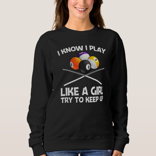 Sweatshirt Billard Cool Pour Filles Enfant 8 Billard Piscine  (Devant)