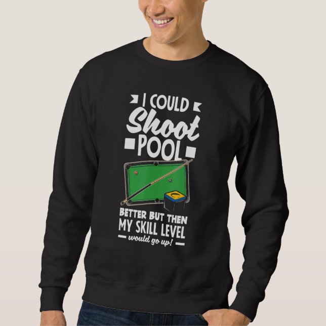 Sweatshirt Billiard Player Pool Snooker (Devant)