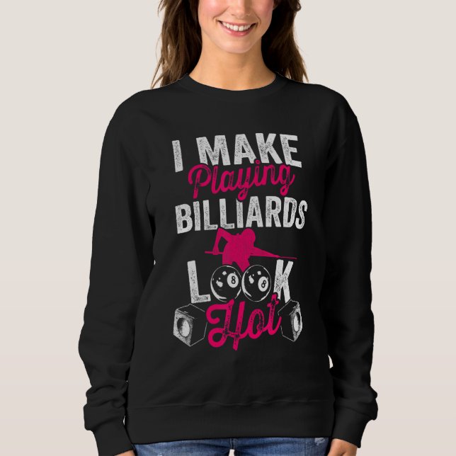 Sweatshirt Billiards Pool 8 Ball Snooker Female Billiard Play (Devant)