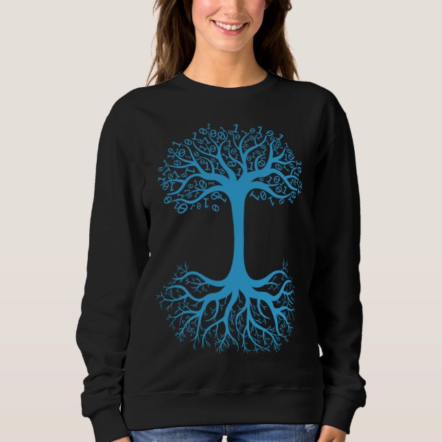 Sweatshirt Binary Code Tree  Computer Science Coding Develope (Devant)