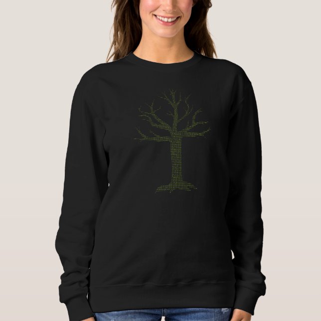 Sweatshirt Binary Tree Illustration Codage de l'ordinateur Je (Devant)