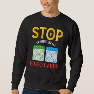 Sweatshirt Bingo Cartes Joueur Humour Lucky Jeu Sarcasm Appar